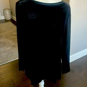 Soma Velour Blouse with knit  sleeves . Size XL